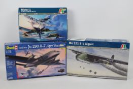 Revell - Italeri - Three boxed 1:72 scale plastic military aircraft model kits.