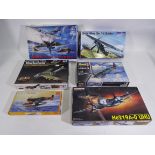 Tamiya - Dragon - Revell - Italeri - Others - Six boxed plastic model kits in various scales.