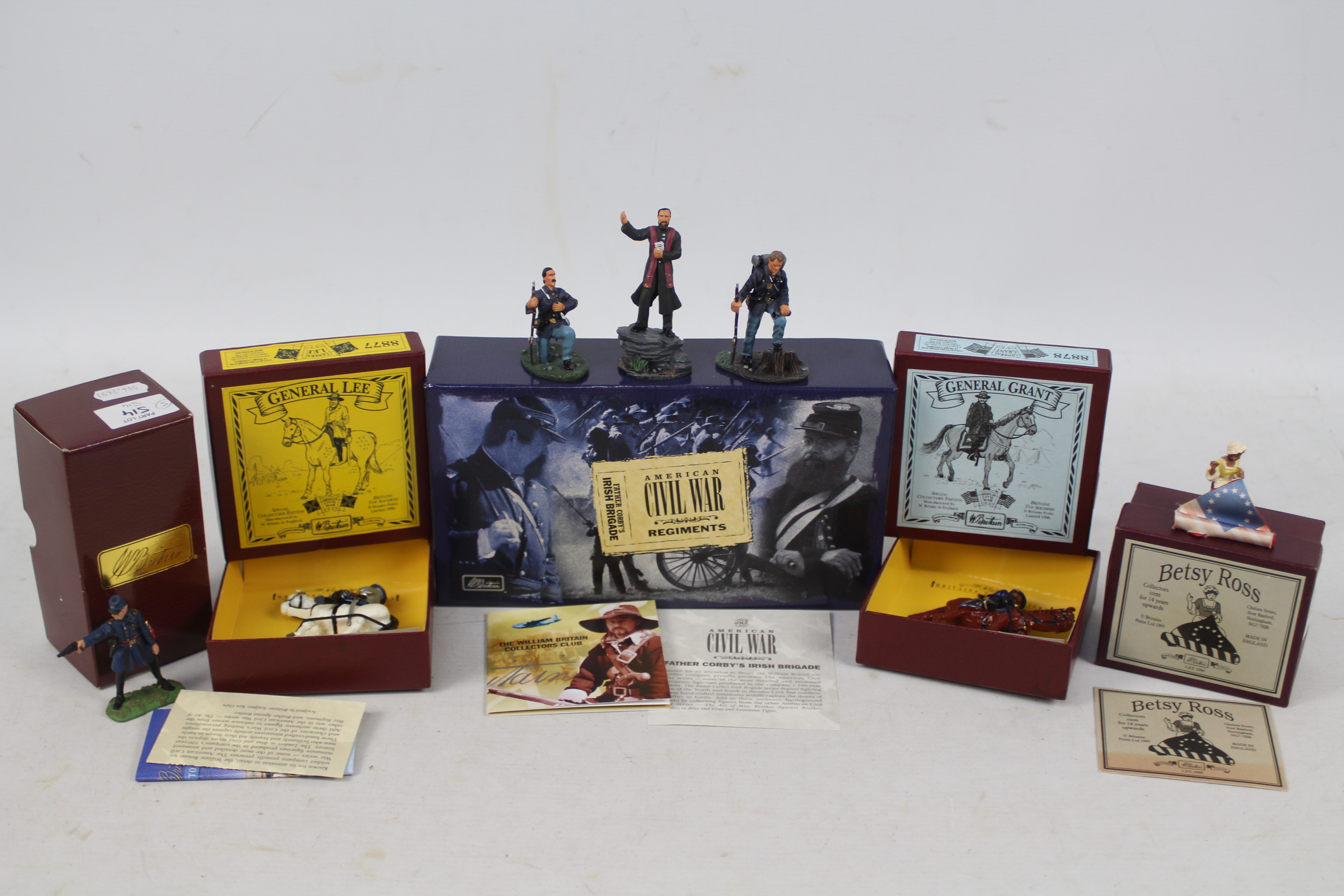 Britains - American Civil War - 5 x boxed figures including General Lee # 8877,