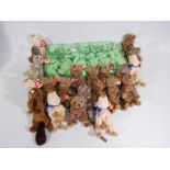 Ty Beanie - 35 x Ty Beanie Baby soft toys - Lot includes 12 x sealed 'Kicks' bears, 'Tiptoe' rats,