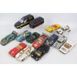 Bburago - Revell - Maisto - 14 x vehicles mostly in 1:24 scale including Shelby Cobra,