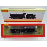 Hornby - an OO gauge model DCC Ready 0-8-0 locomotive and tender, running no 63443, class Q6,