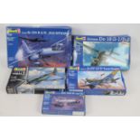 Revell - Five boxed Revell plastic German WW2 military aircraft model kits.