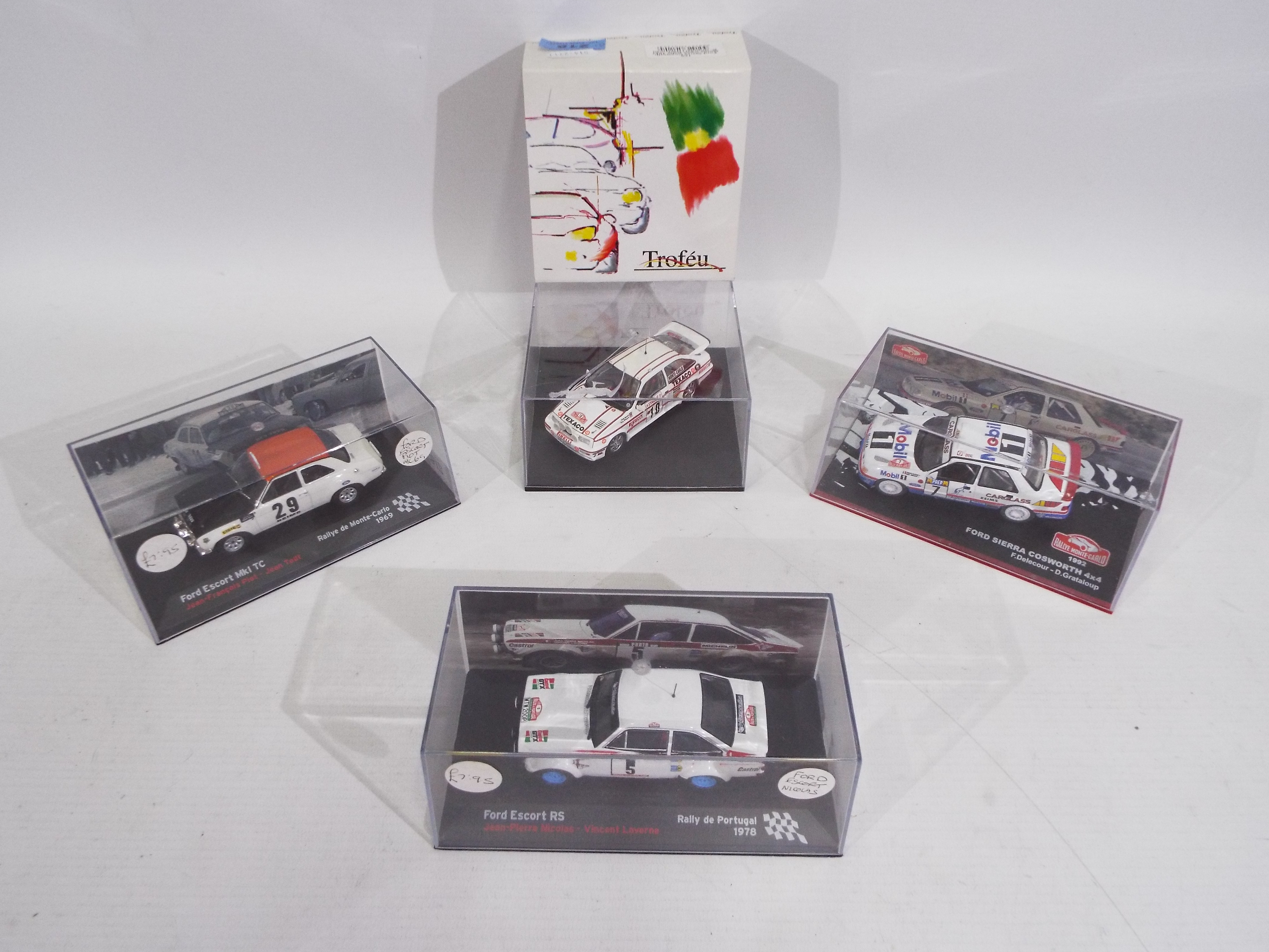 Trofeu - Unbranded - 4 x boxed Ford models in 1:43 scale including 1969 Monte Carlo Escort Twin