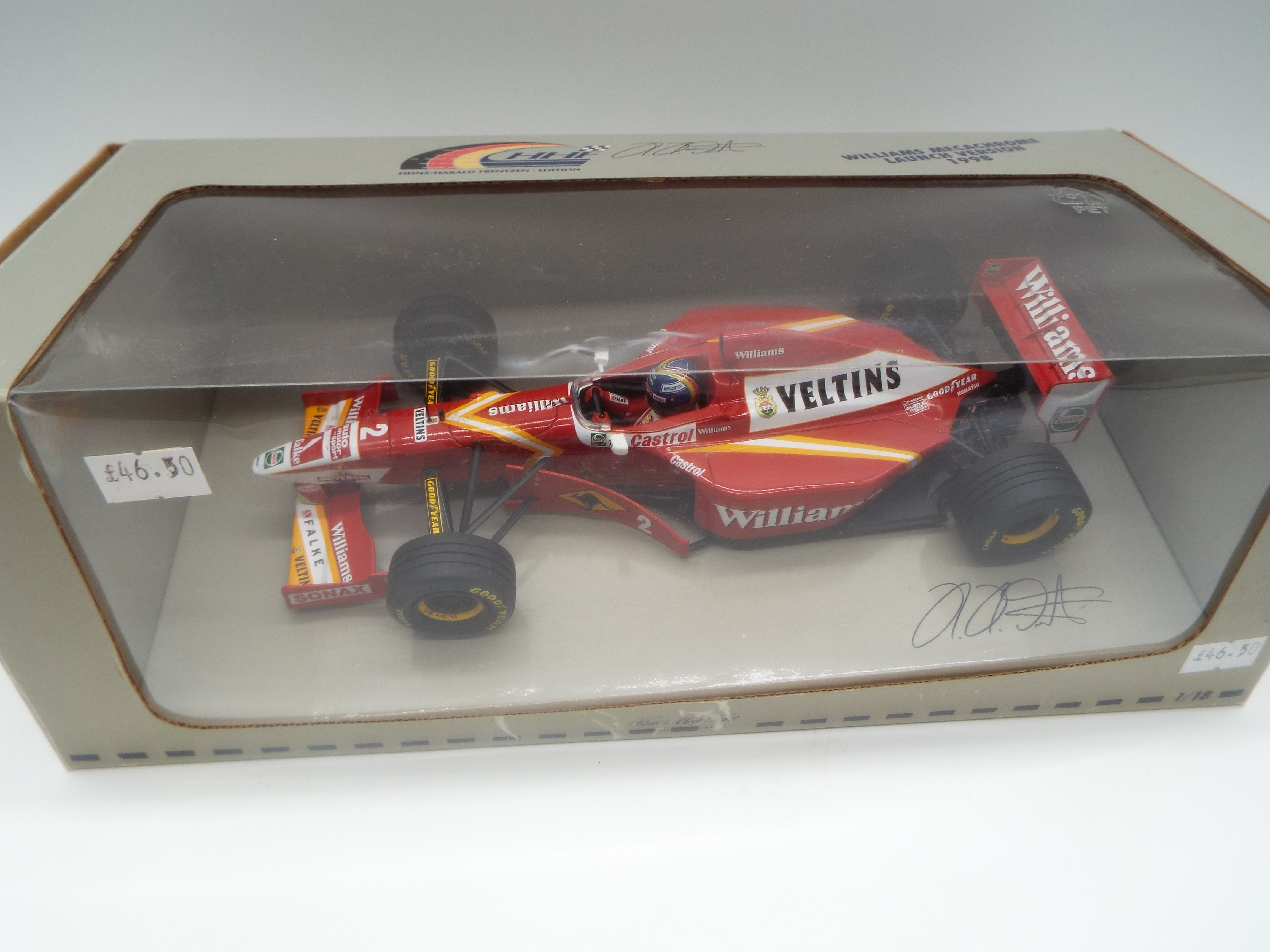 HHF Heinz-Harald Frentzen - a 1:18 scale model diecast racing car,