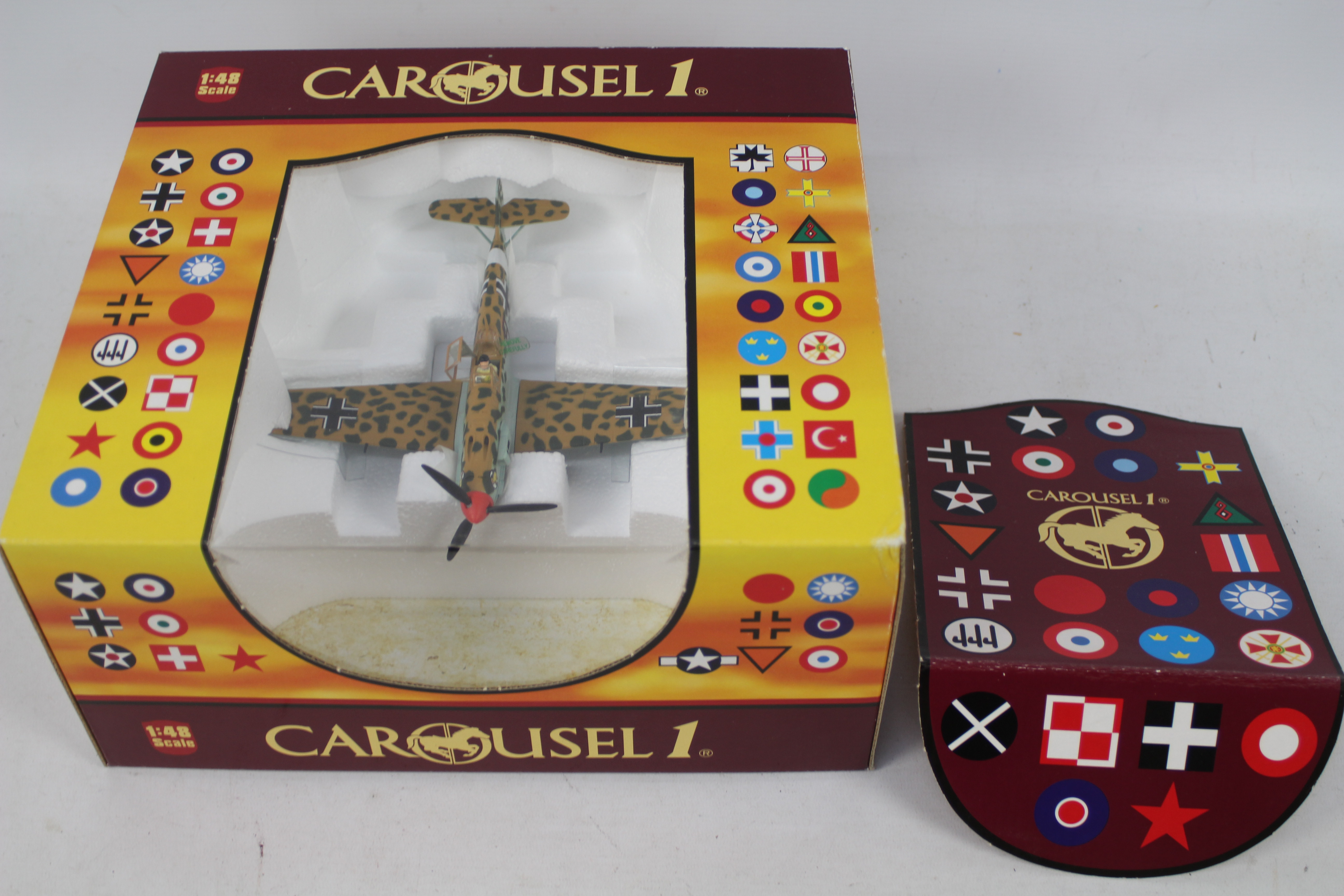 Carousel - A boxed diecast 1:48 scale Carousel #7102 Messerschmitt 109e 'Emil' JG27 North Africa