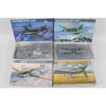 HobbyBoss - Four boxed 1:48 German WW2 military aircraft plastic model kits from HobbyBoss.