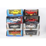 Bburago - Maisto - 8 x boxed models in 1:24 scale including 1967 Ford Mustang GT, BMW M3,