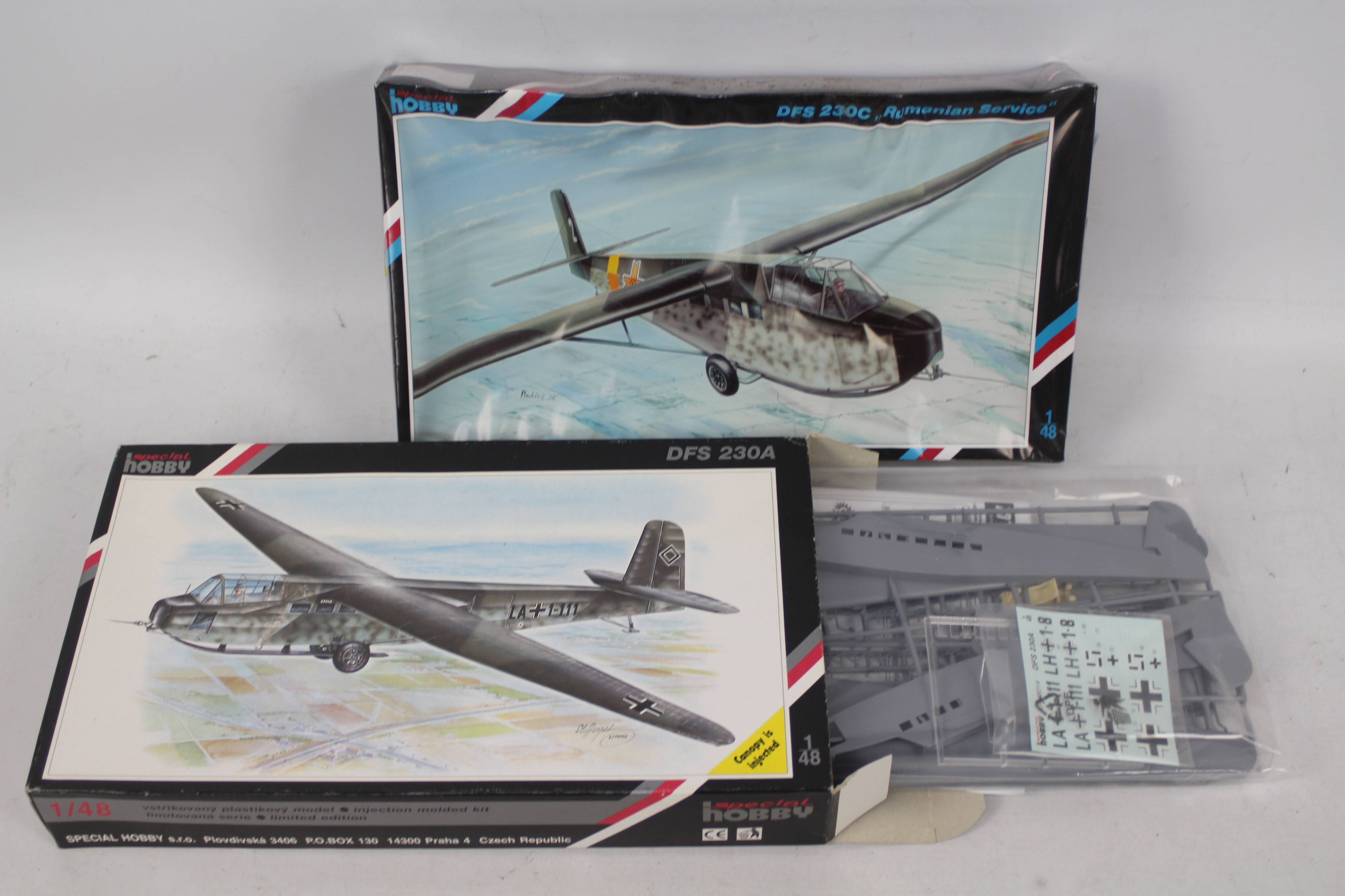 Special Hobby - Two boxed Special Hobby #SH48014 1:48 DFS 230A Limited Edition plastic model kits.