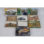 Dragon - Revell - Matchbox - Fujimi - Eight boxed plastic military vehicle and personnel figure