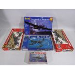 Revell - Airfix - Five boxed 1:72 scale plastic model aircraft kits.