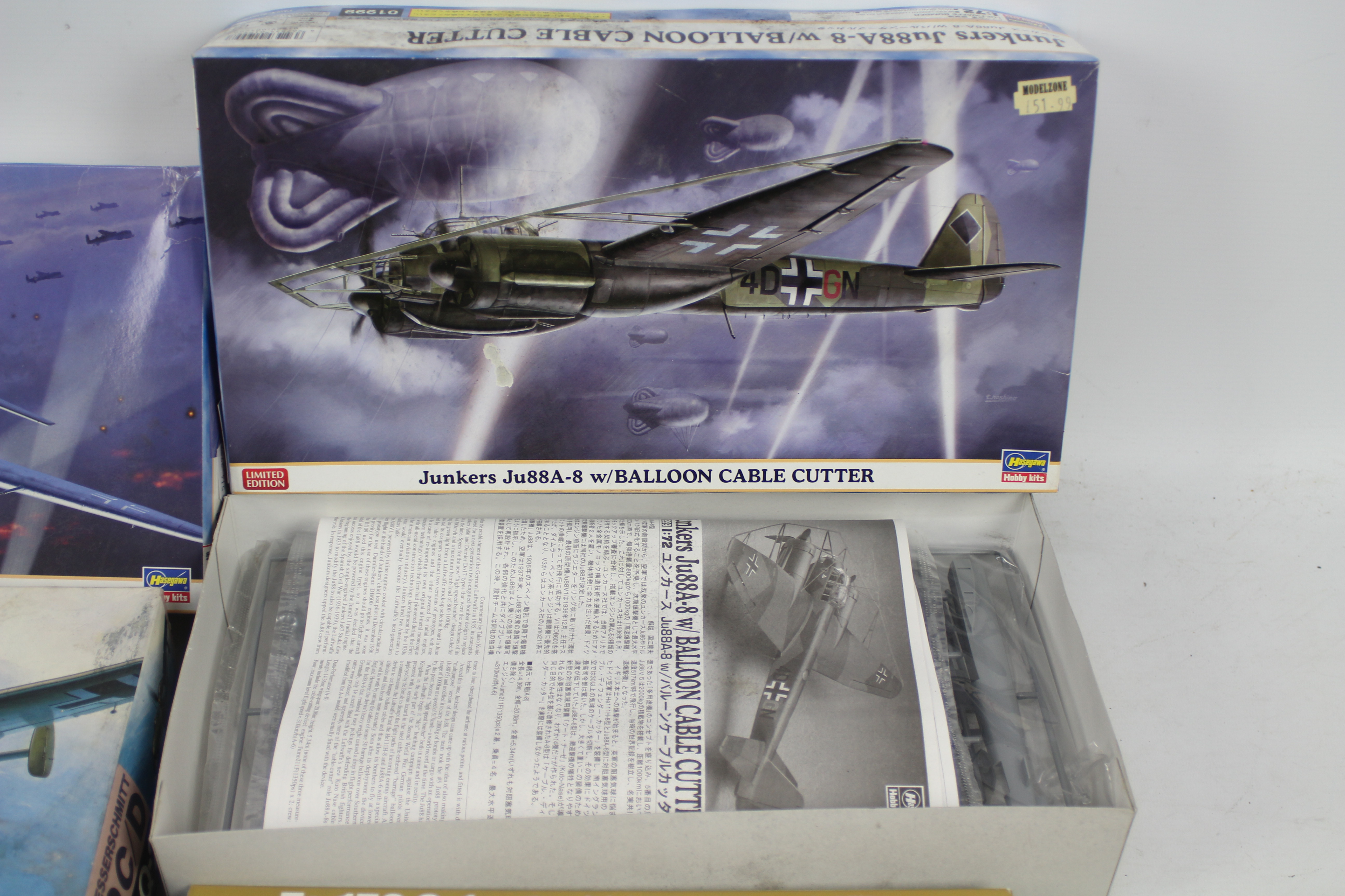 Hasegawa - Fujimi - HobbyBoss - Fived boxed plastic model aircraft kits in various scales. - Image 2 of 2