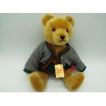 Hermann Teddy - a collectable hand made plush Bear, dressed,