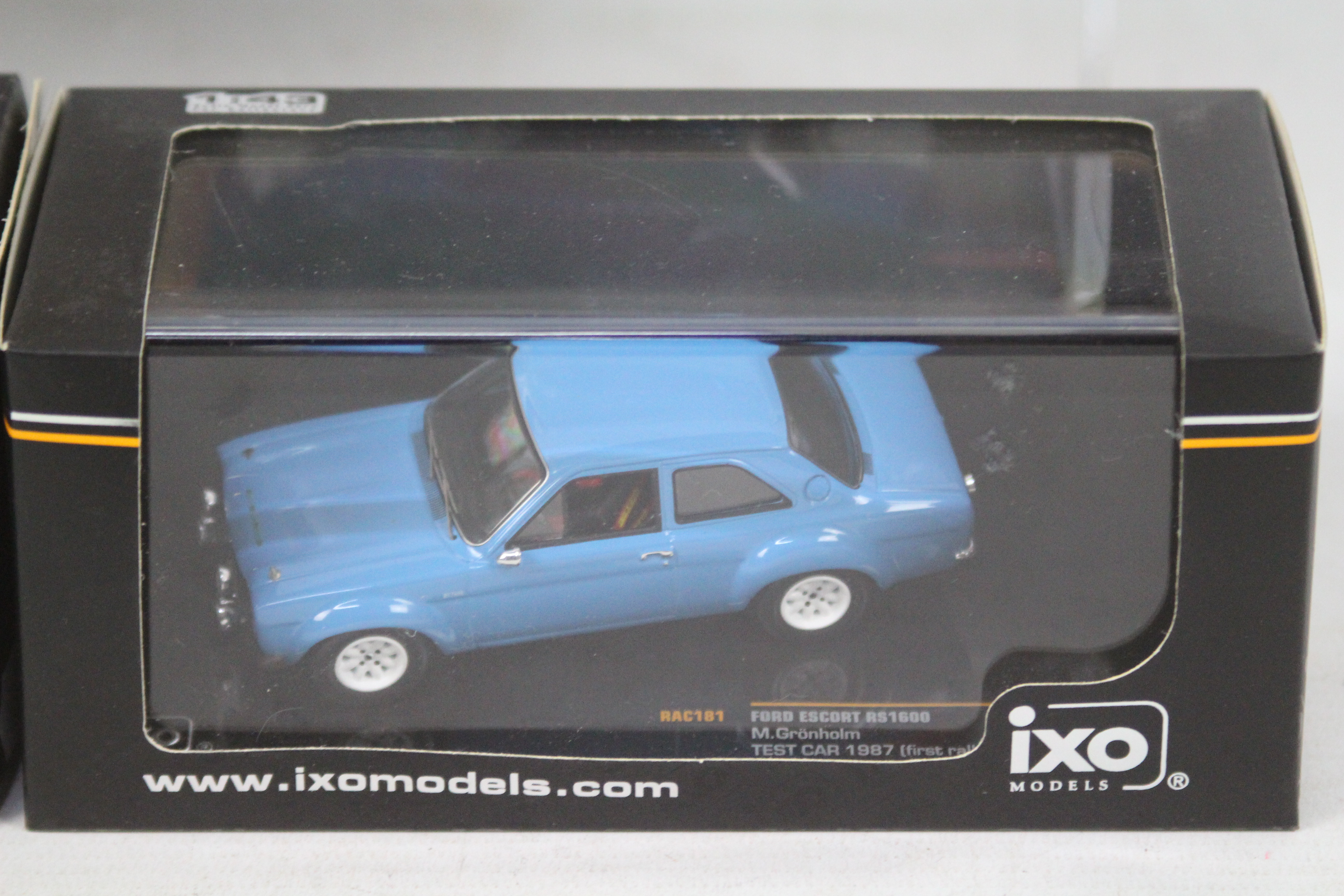 Corgi - Ixo - 3 x boxed Ford models in 1:43 scale, Escort Mk1 RS1600 Test Car # RAC181, - Image 3 of 4