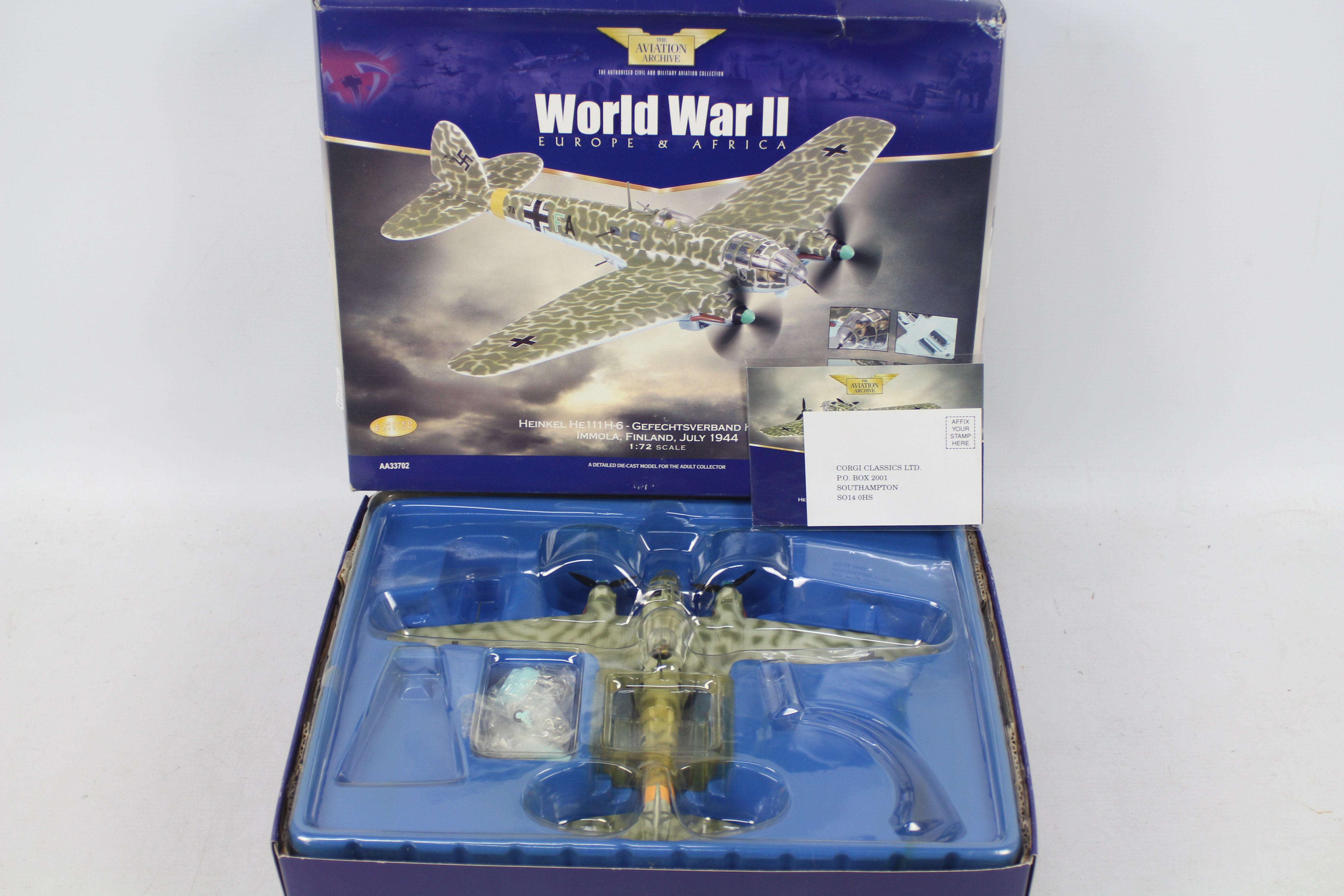 Corgi Aviation Archive - A boxed diecast 1:72 scale Limited Edition Corgi Aviation Archive AA33702