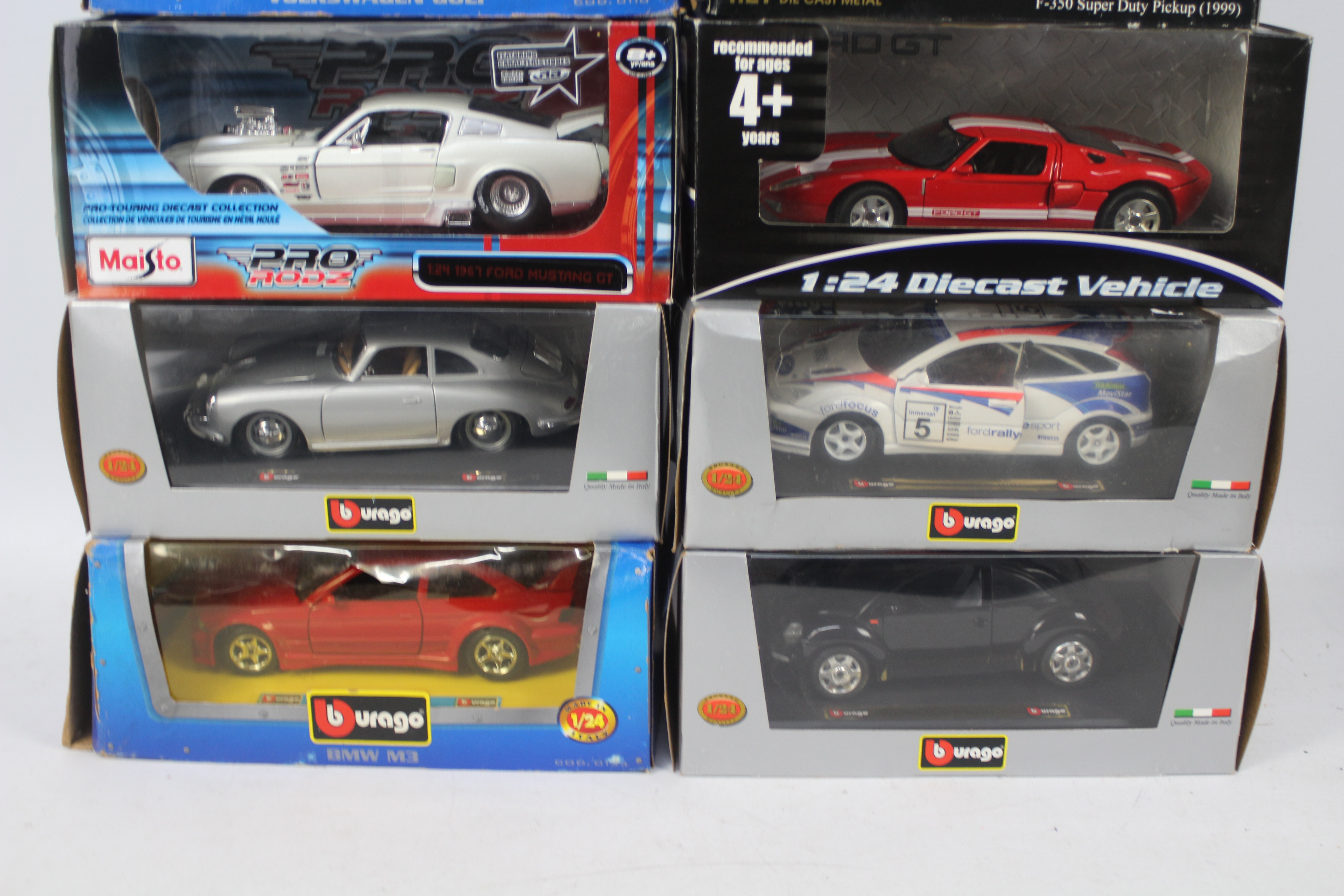 Bburago - Maisto - 8 x boxed models in 1:24 scale including 1967 Ford Mustang GT, BMW M3, - Image 3 of 3