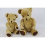 Two Deans Teddy Bears, 1950s comprising one with operational growler, stuffed golden mohair body,