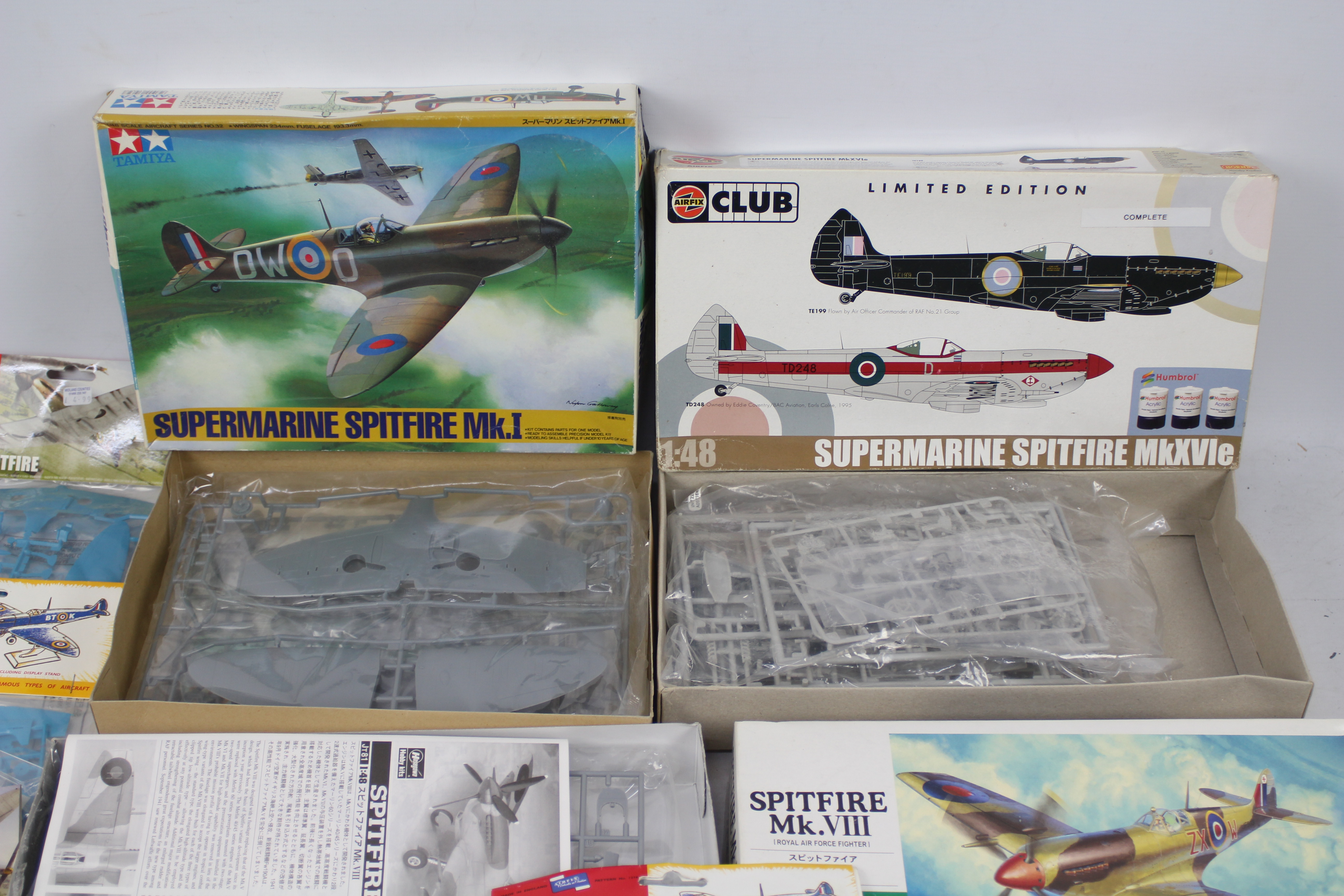 Tamiya - Airfix - Hasegawa - Seven boxed and bagged Spitfire plastic model kits in 1:72 and 1:48 - Image 2 of 4
