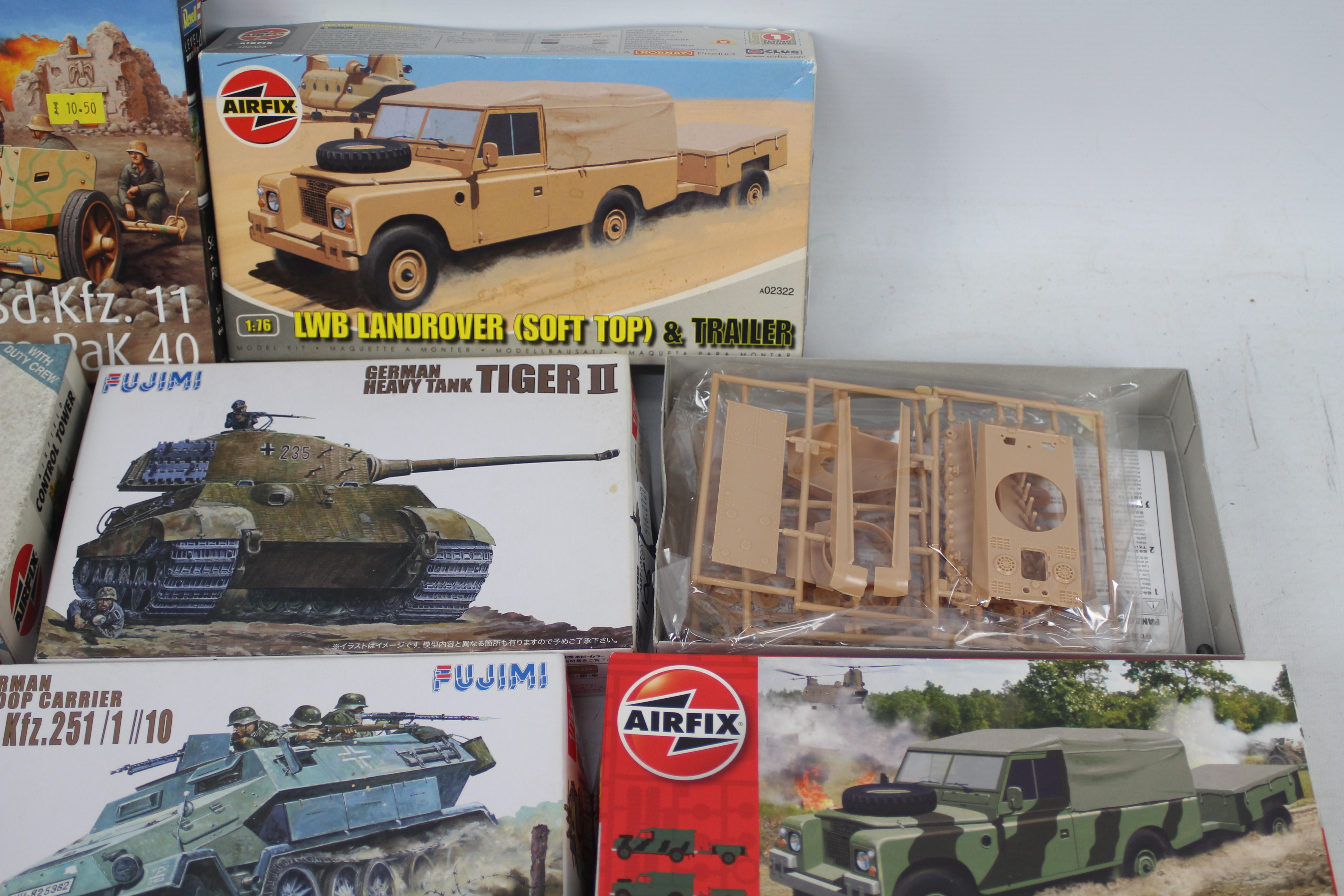 Fujimi - Revell - Airfix - Six boxed 1:76 scale plastic military model kits. - Image 3 of 3