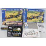 Eduard - Revell - MPM - Vallejo - Four boxed plastic military aircraft and personnel model kits in