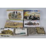 Tamiya - Dragon - Fujimi - Five boxed predominately 1:35 scale plastic miliary vehicle and