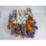 Ty Beanies - 40 x Beanie Babies - Lot includes a 'Slippery' seal, 'Almond' bears, 'Nibbler' rabbits,