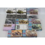 Hasegawa - Fujimi - 9 x boxed Military model kits in 1:76 and 1:72 scale including 2 x M36 Jackson