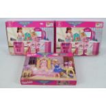 Barbie - Mattel - 3 x unopened boxed sets, Cosmetic Counter x 2 # 67723 and Bedroom # 67552.