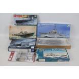Trumpeter - Airfix - Revell - Other - A fleet of six boxed plastic model ship / boat kits in