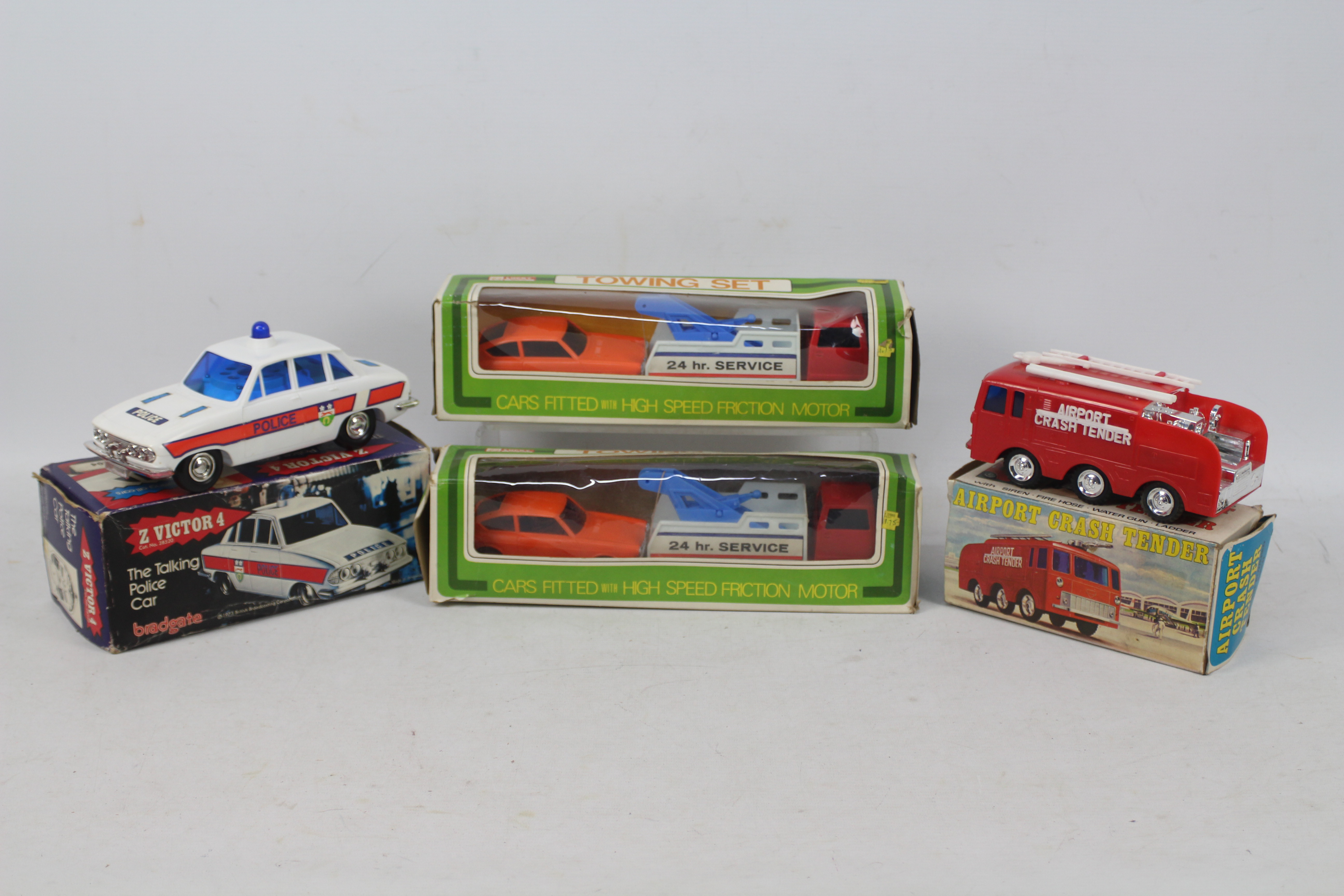 Lucky Toys - NFIC - Bradgate - 4 x boxed models, Z Victor 4 the talking Triumph 2000 Police car,
