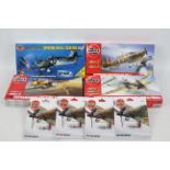 Airfix - Four boxed 1:48 scale Airfix Spitfire & Hurricane plastic model kits,