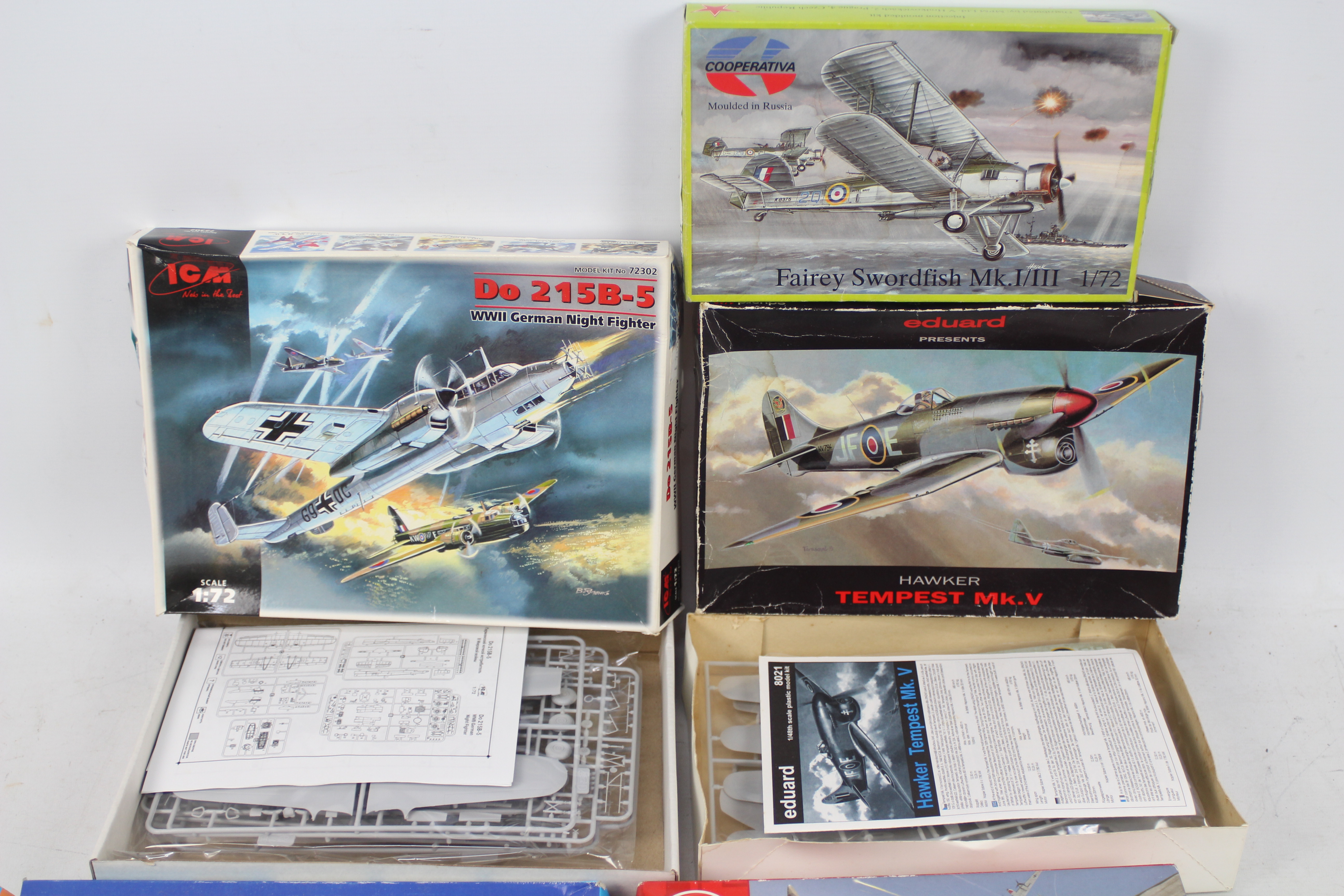 Eduard - RS Models - ICM - Airfix - Five boxed plastic military aircraft model kits in various - Image 2 of 3