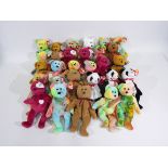 Ty Beanie - 29 x Beanie Babies - Lot includes a 'Curly' bear, a 'Fuzz' bear, 'Peace' bears,