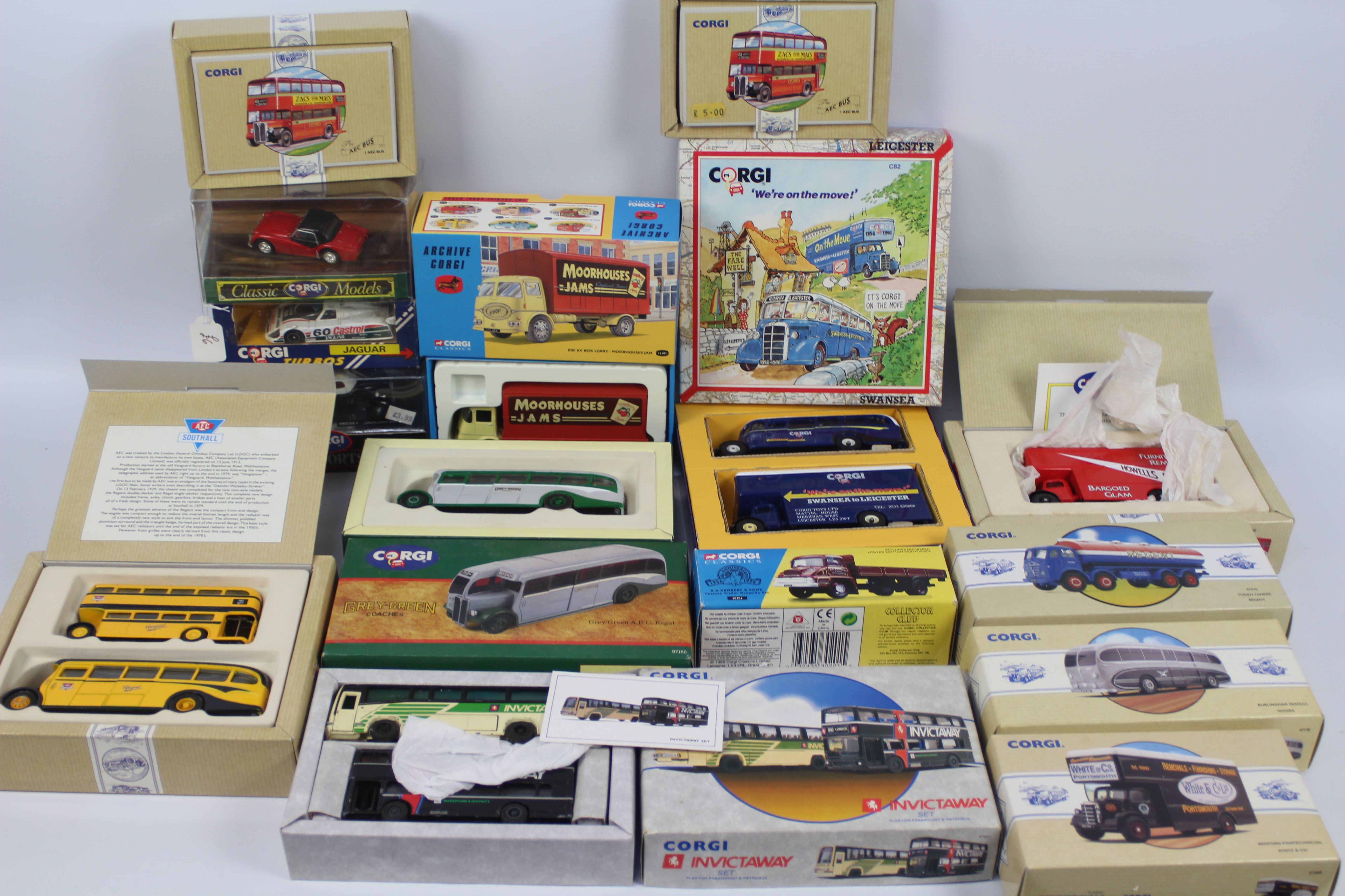 Corgi - A boxed collection of 15 diecast model vehicles from Corgi.