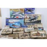 Airfix - Tamiya - Revell - Others - Over 20 part built and incomplete plastic model kits in a