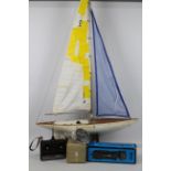 Futaba - Velbon - Smiths - A powered model sailing yacht with fibre glass hull,