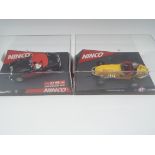 Ninco - two 1:32 scale model slot racing cars, Stewart-Ford SF02 'Short Stuff' # 50185,