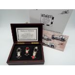 A J Foyt / Bowes Seal Fast special 1:43 scale diecast replica set comprising three motor racing