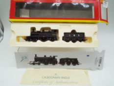 Hornby - an OO gauge model 4-2-2 locomotive and tender, label on box indicates DCC fitted,