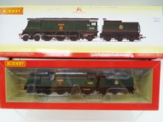 Hornby - an OO gauge model 4-6-2 locomotive and tender label on box indicates DCC fitted,