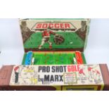 Marx - Chad Valley - Two boxed vintage games to include Chad Valley Soccer, with Marx Pro Shot Golf.