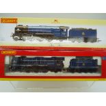 Hornby - an OO gauge model 4-6-2 locomotive and tender, label on box indicates DCC fitted,