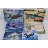 Revell - Italeri - Hobby Craft - 5 x boxed aircraft model kits in 1:48 and 1:72 scale,