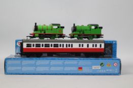 Hornby Thomas and Friends - two OO gauge model 0-4-0ST tank locomotives,