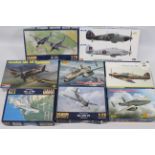 Hasegawa - Huma - RS Models - Arma Hobby - Monogram - 8 x boxed aircraft models kits in 1:48 & 1:72