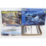 Revell - Monogram - 3 x boxed aircraft model kits, Heinkel He 219 A-7 in 1:32 scale # 04666,