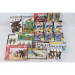 Tamiya - Airfix - Revell - Italeri - 18 x boxed model kits including German Infantry in 1:35 scale,