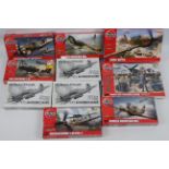 Airfix - Revell - 10 x boxed aircraft models in 1:48 & 1:72 scale including Fairey Battle,