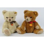 Steiff - 2 x jointed Petsy Bears which stand approximately 34 cm tall,