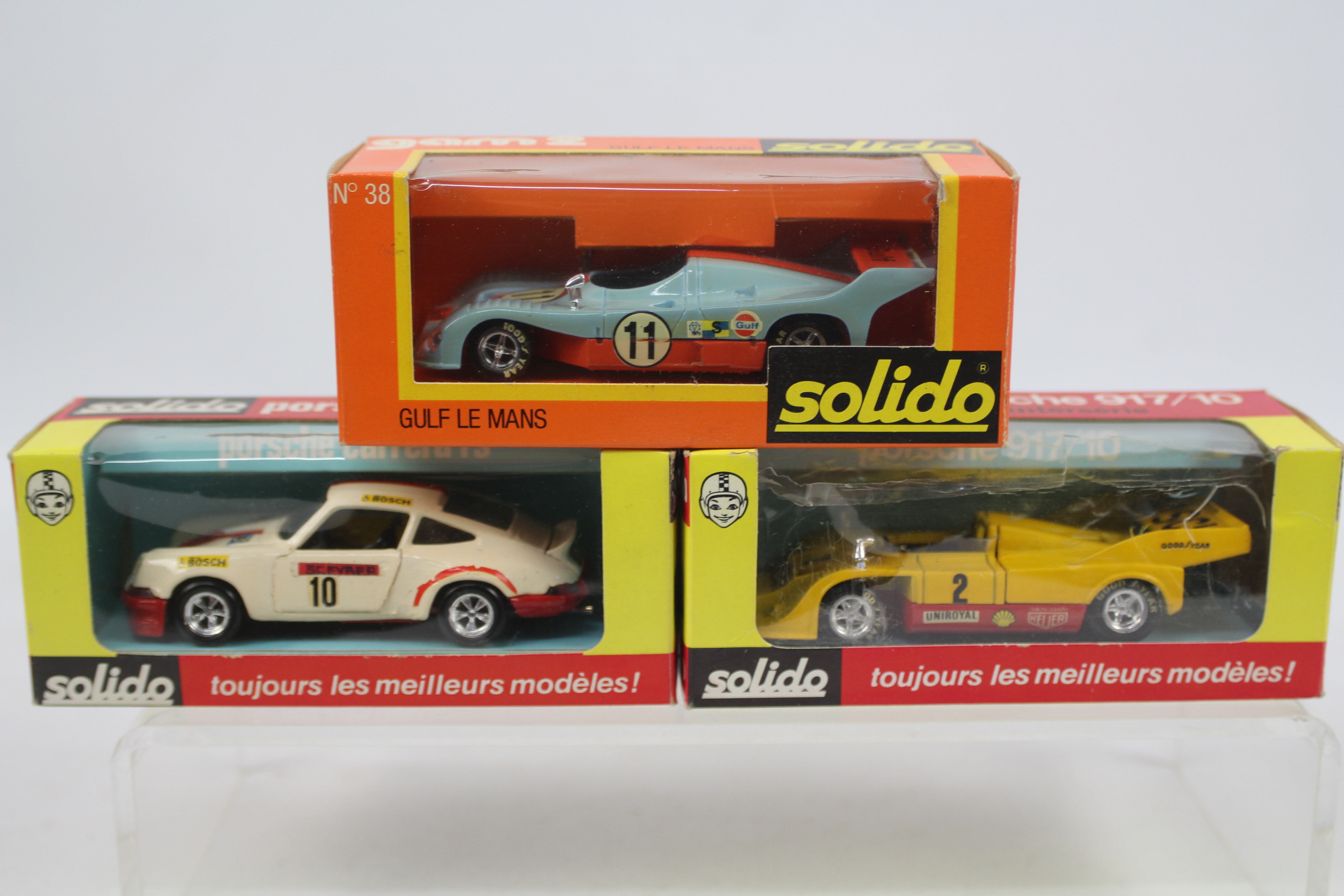 Solido - 3 x boxed models #18b Porsche 917/10 No.38 Gulf Le Mans 1975 #24 Porsche Carrera RS. - Image 5 of 5